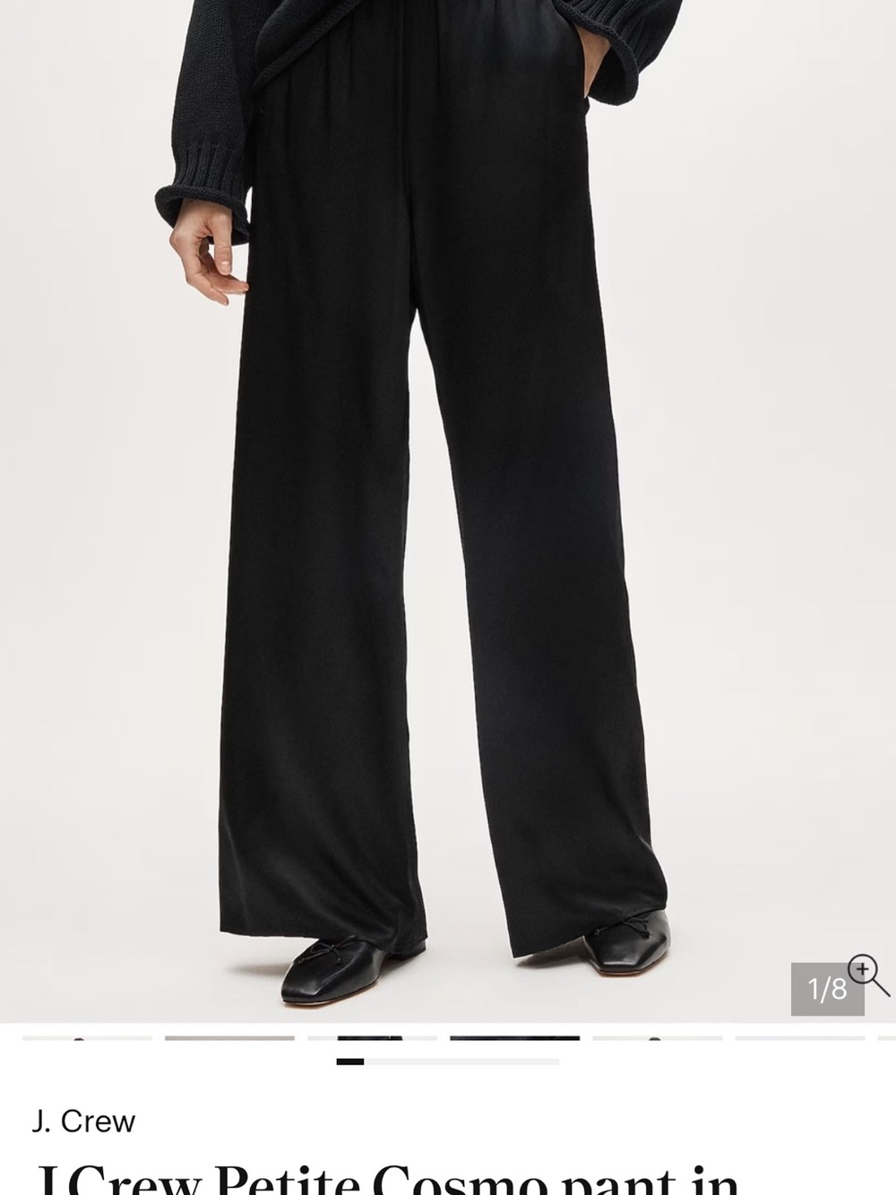 J. Crew Black Wide-Leg Pants